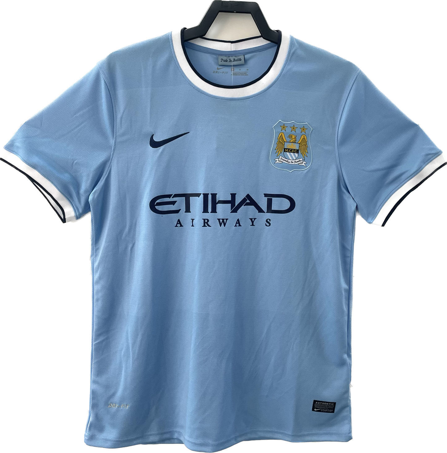 Retro Sergio Agüero 2013/2014 Manchester City Home Jersey (#16)