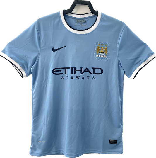 Retro Sergio Agüero 2013/2014 Manchester City Home Jersey (#16)