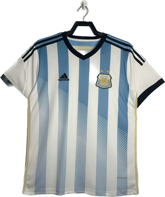 Retro Sergio Agüero 2014 Argentina Home Jersey (#20)