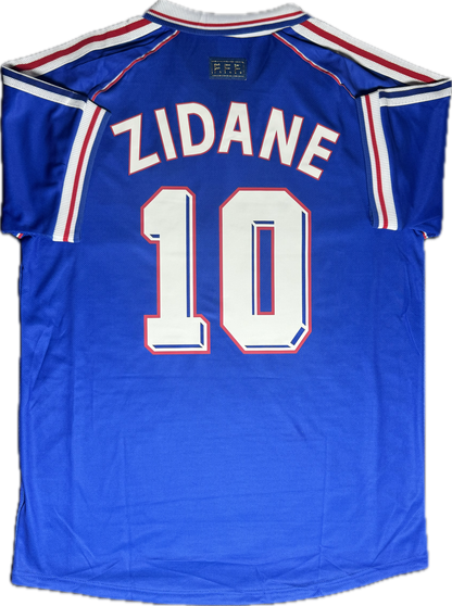 Retro Zinedine Zidane 1998 France Home Jersey