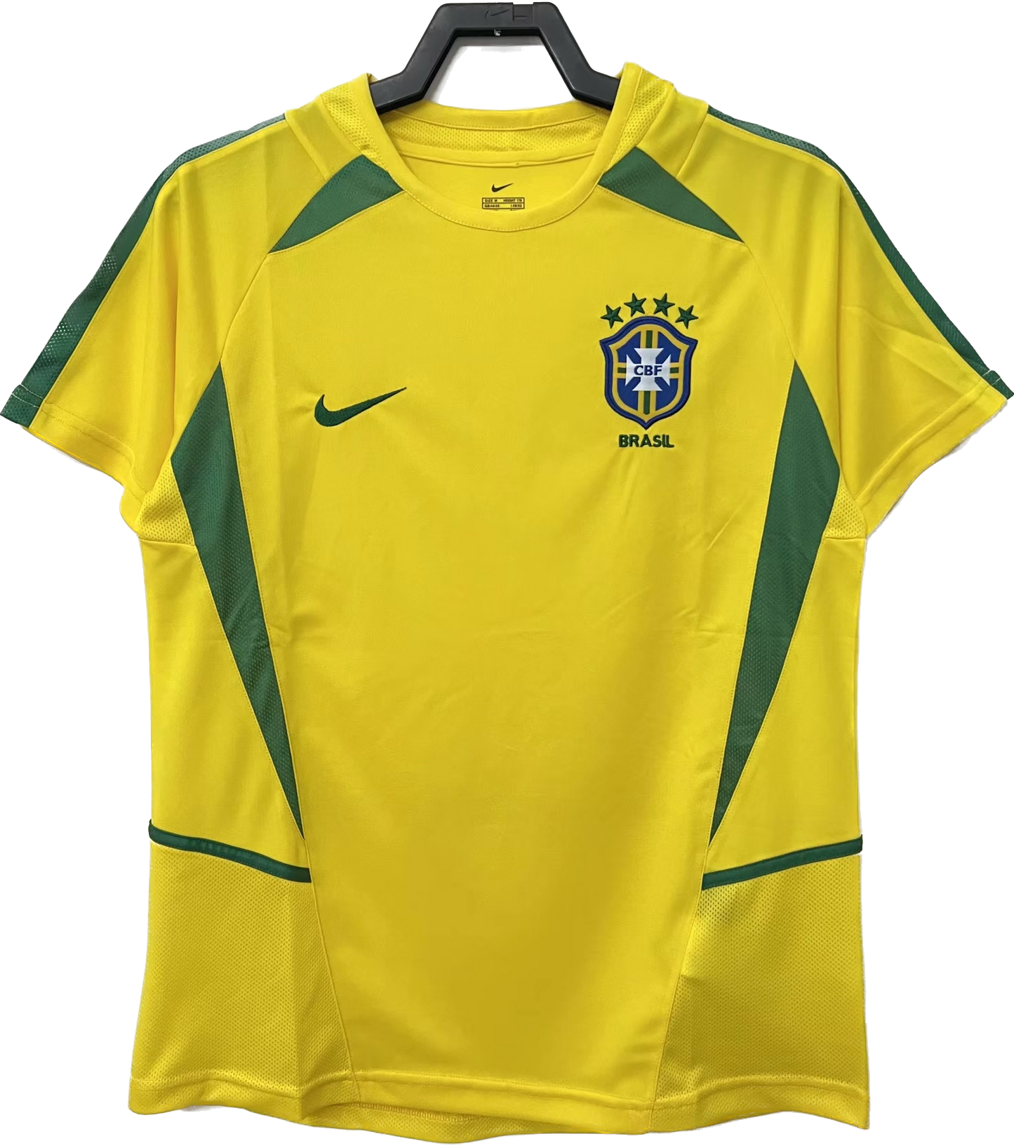 Retro Roberto Carlos 2002 Brazil Home Jersey (#6)