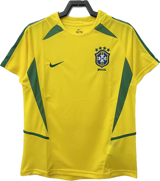 Retro Roberto Carlos 2002 Brazil Home Jersey (#6)