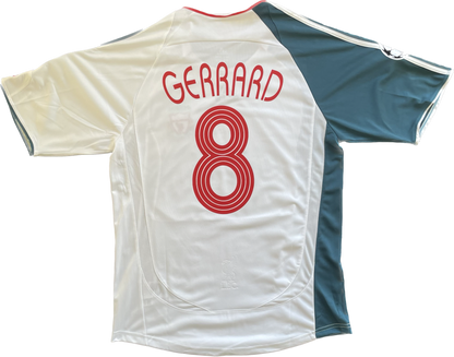 Retro Steven Gerrard #8 Liverpool 2006 Adidas Away Kit (Champions League)